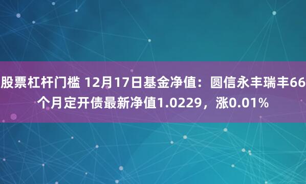 股票杠杆门槛 12月17日基金净值：圆信永丰瑞丰66个月定开债最新净值1.0229，涨0.01%