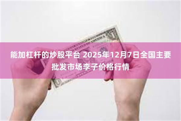 能加杠杆的炒股平台 2025年12月7日全国主要批发市场李子价格行情