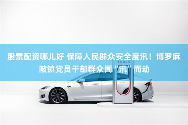 股票配资哪儿好 保障人民群众安全度汛！博罗麻陂镇党员干部群众闻“汛”而动