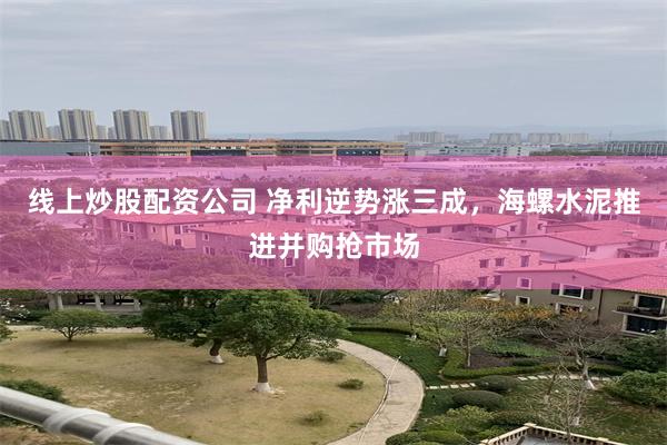 线上炒股配资公司 净利逆势涨三成，海螺水泥推进并购抢市场