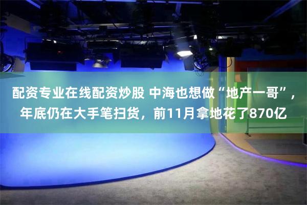 配资专业在线配资炒股 中海也想做“地产一哥”，年底仍在大手笔扫货，前11月拿地花了870亿