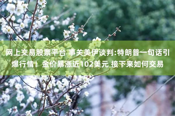 网上交易股票平台 事关美伊谈判:特朗普一句话引爆行情！金价暴涨近102美元 接下来如何交易