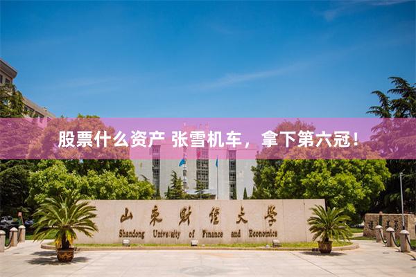股票什么资产 张雪机车，拿下第六冠！