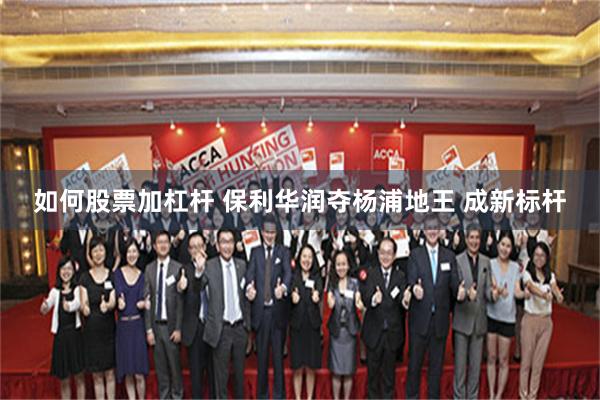 如何股票加杠杆 保利华润夺杨浦地王 成新标杆